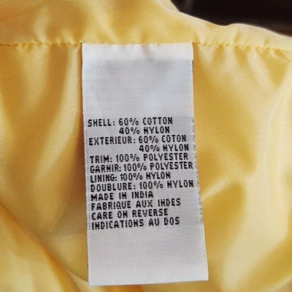 Talbots Petites Yellow Windbreaker Sz P - Picture 11 of 11